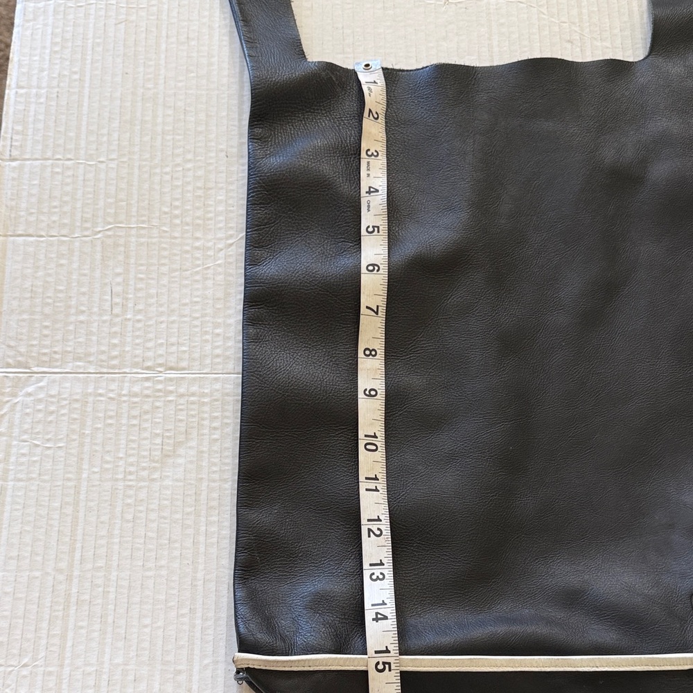 Lumi Leather Shoulder Bag Black Minimalist Slouchy Unlined Quiet Luxury Purse - Picture 10 of 16
